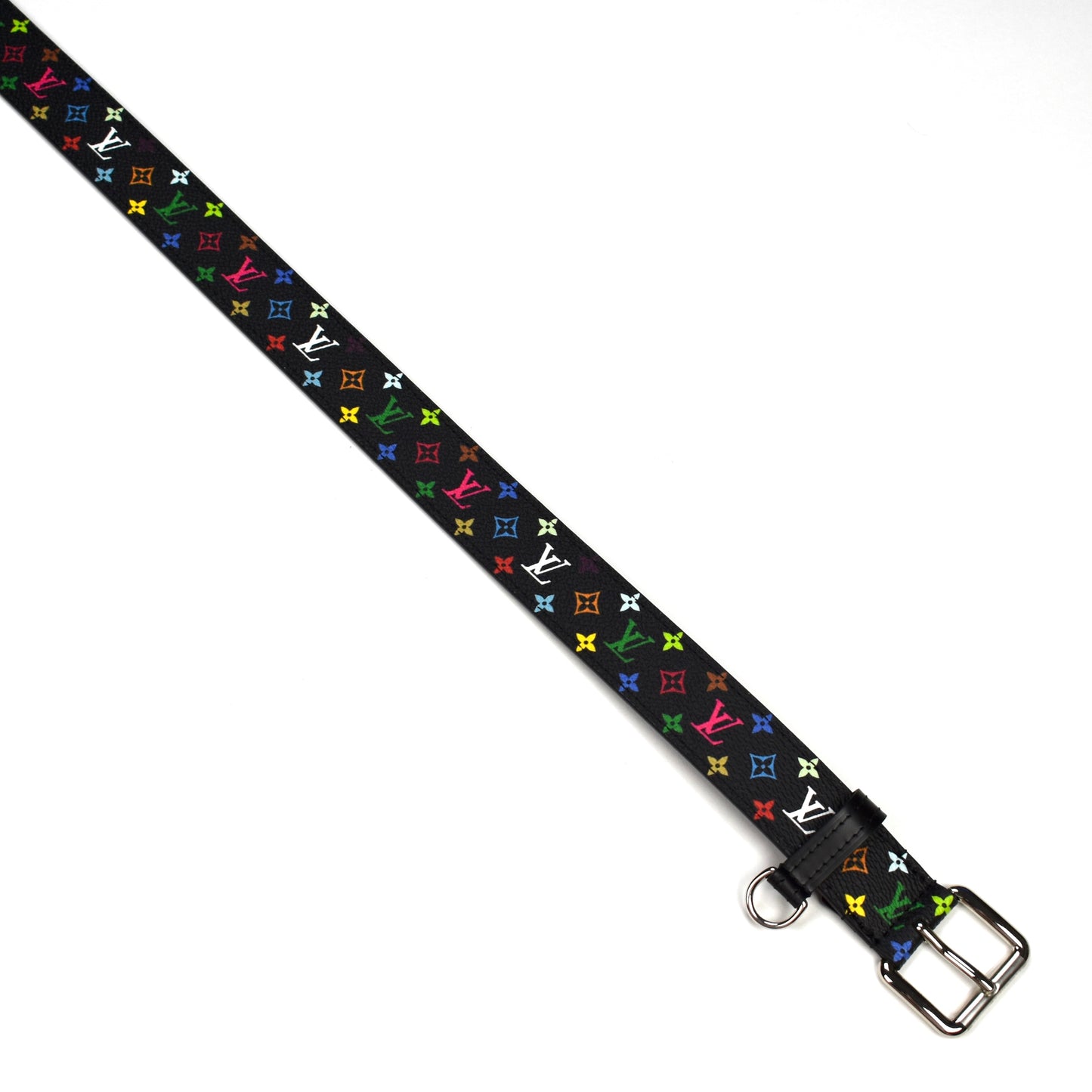 Louis Vuitton x Murakami - Multicolor Logo D-Ring 30mm Belt (Black)