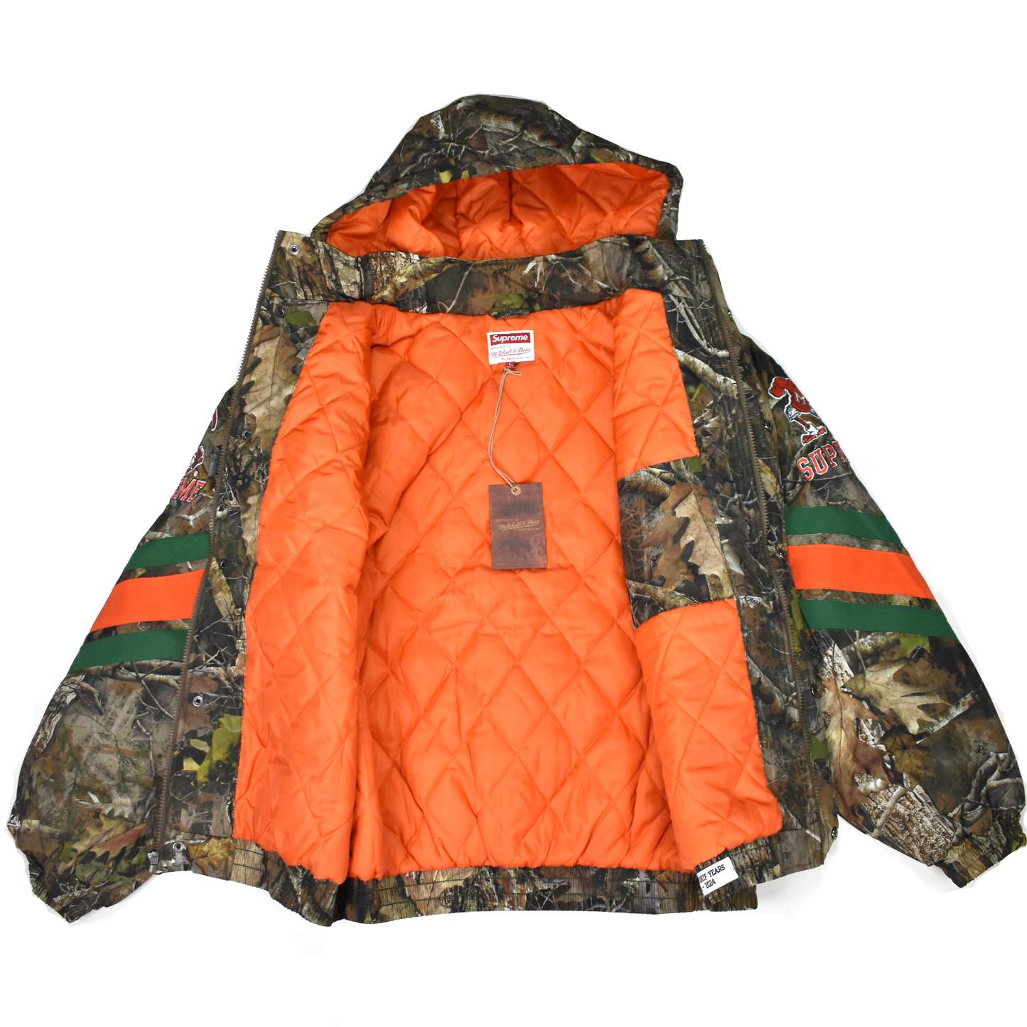 Supreme x Mitchell & Ness x NCAA - Miami Stadium Jacket (Camo)