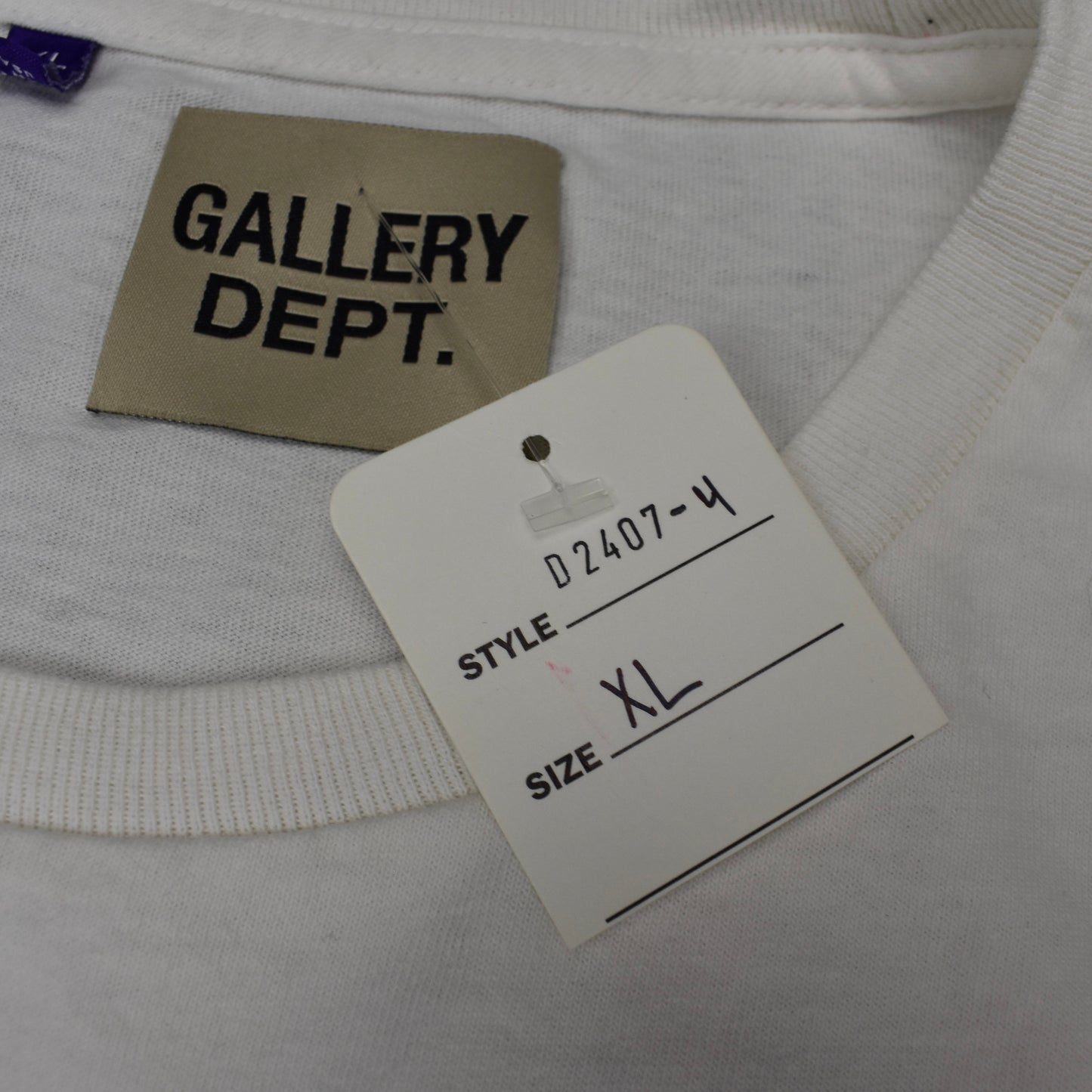 Gallery Dept. - White Miami Logo Paint Splatter Boardwalk T-Shirt