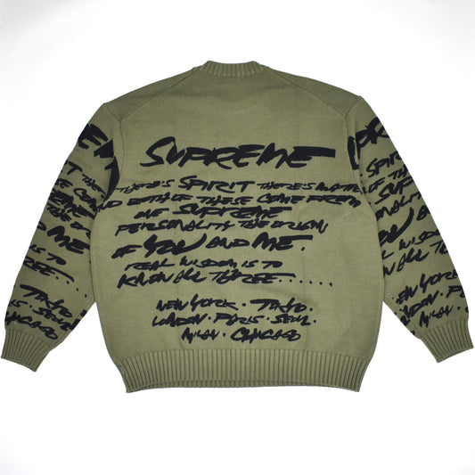 Supreme - Futura Allover Print Sweater (Olive)
