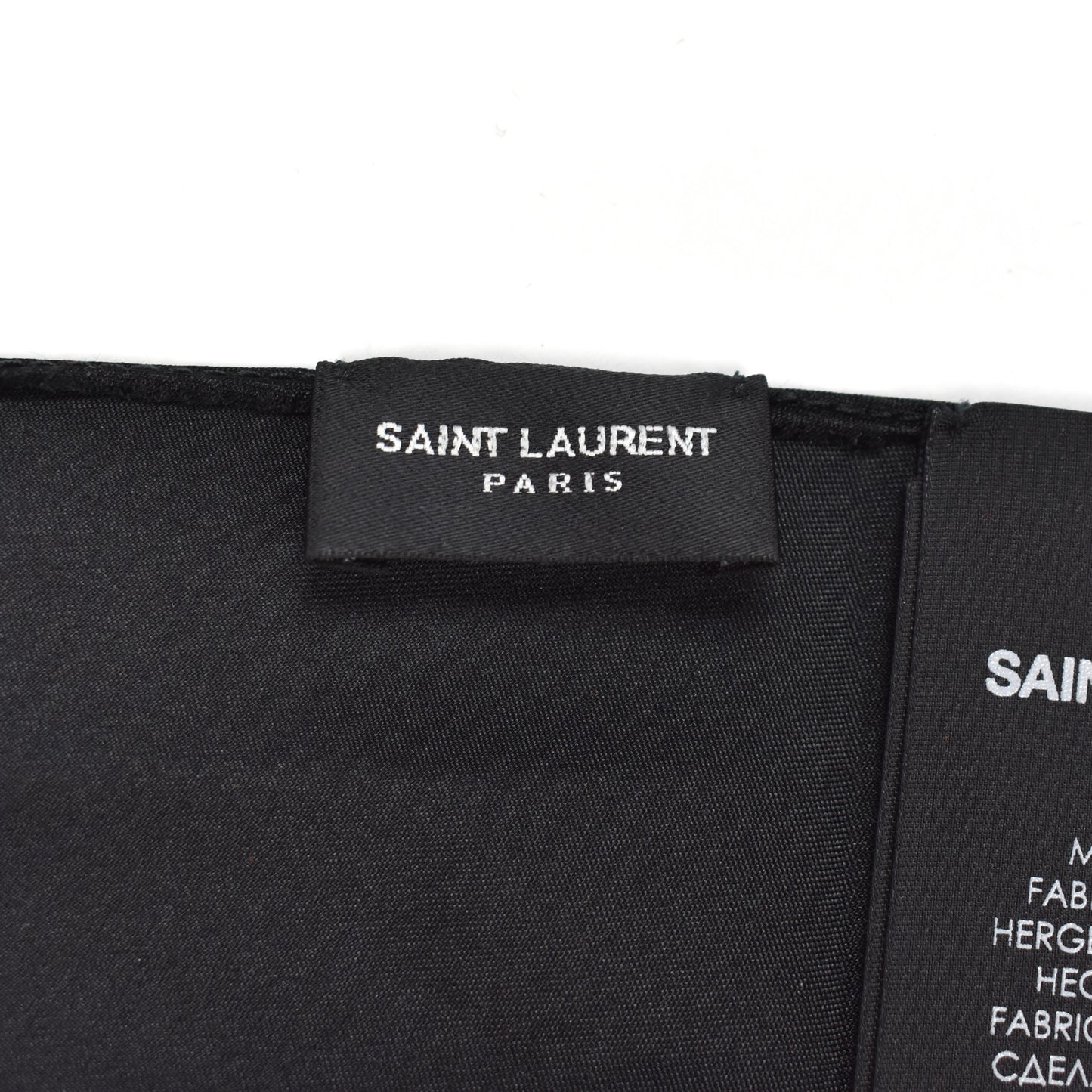 Saint Laurent - Black Silk Satin Scarf Tie