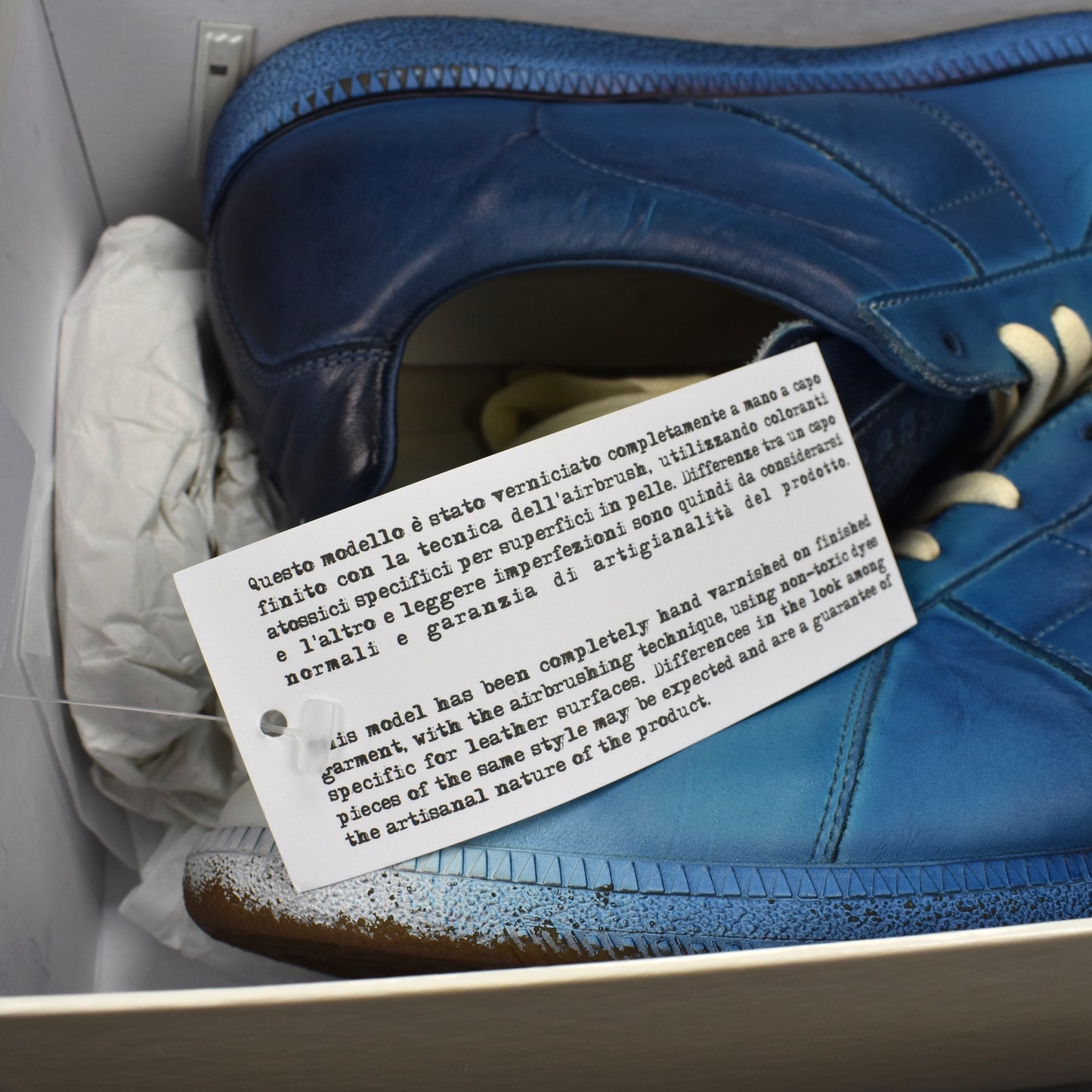 Maison Margiela - Artisinal Blue & White Degrade GAT Sneakers