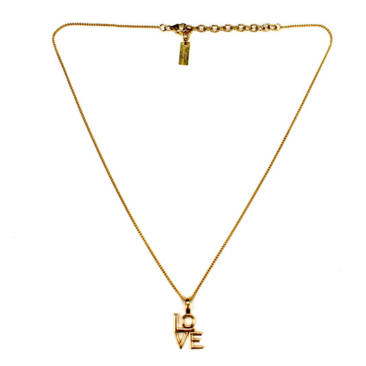 Saint Laurent - Gold Love Pendant Necklace