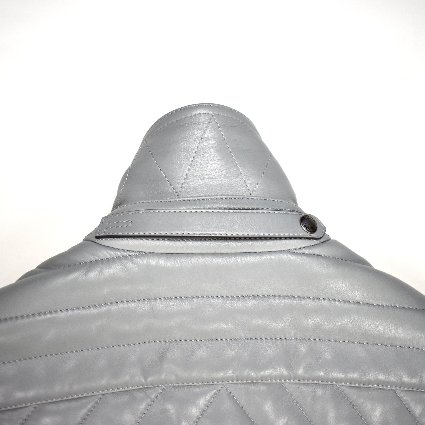 Tom Ford - Gray Padded Leather Racer Jacket