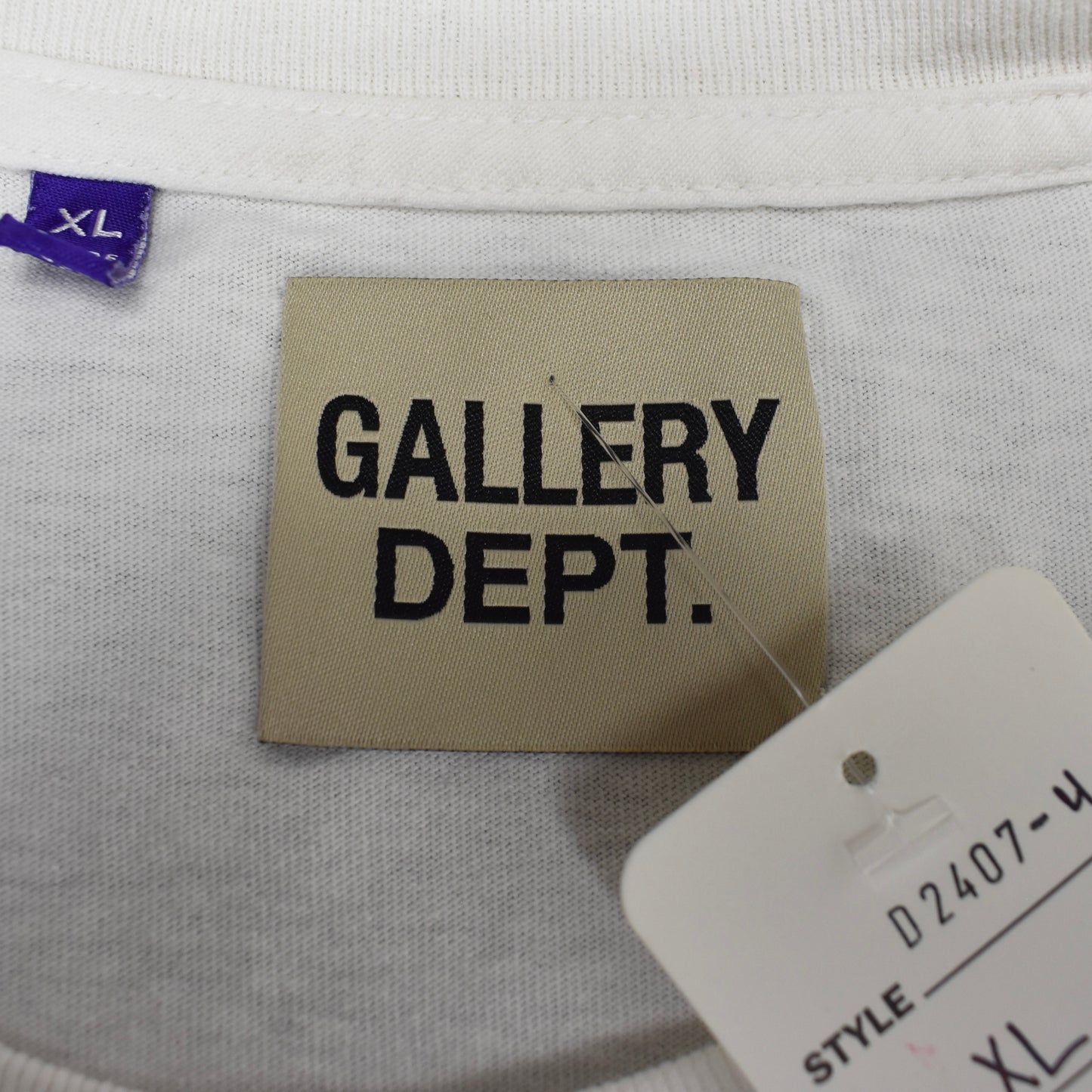 Gallery Dept. - White Miami Logo Paint Splatter Boardwalk T-Shirt