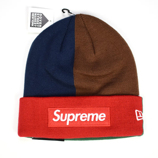 Supreme x New Era - Colorblock Box Logo Beanie (FW24)