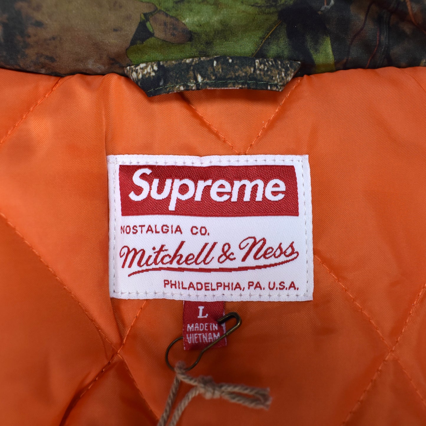 Supreme x Mitchell & Ness x NCAA - Miami Stadium Jacket (Camo)