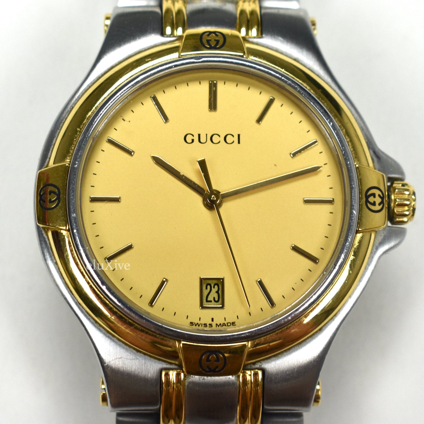 Gucci - 9040M Gold/Steel Champagne Dial Watch