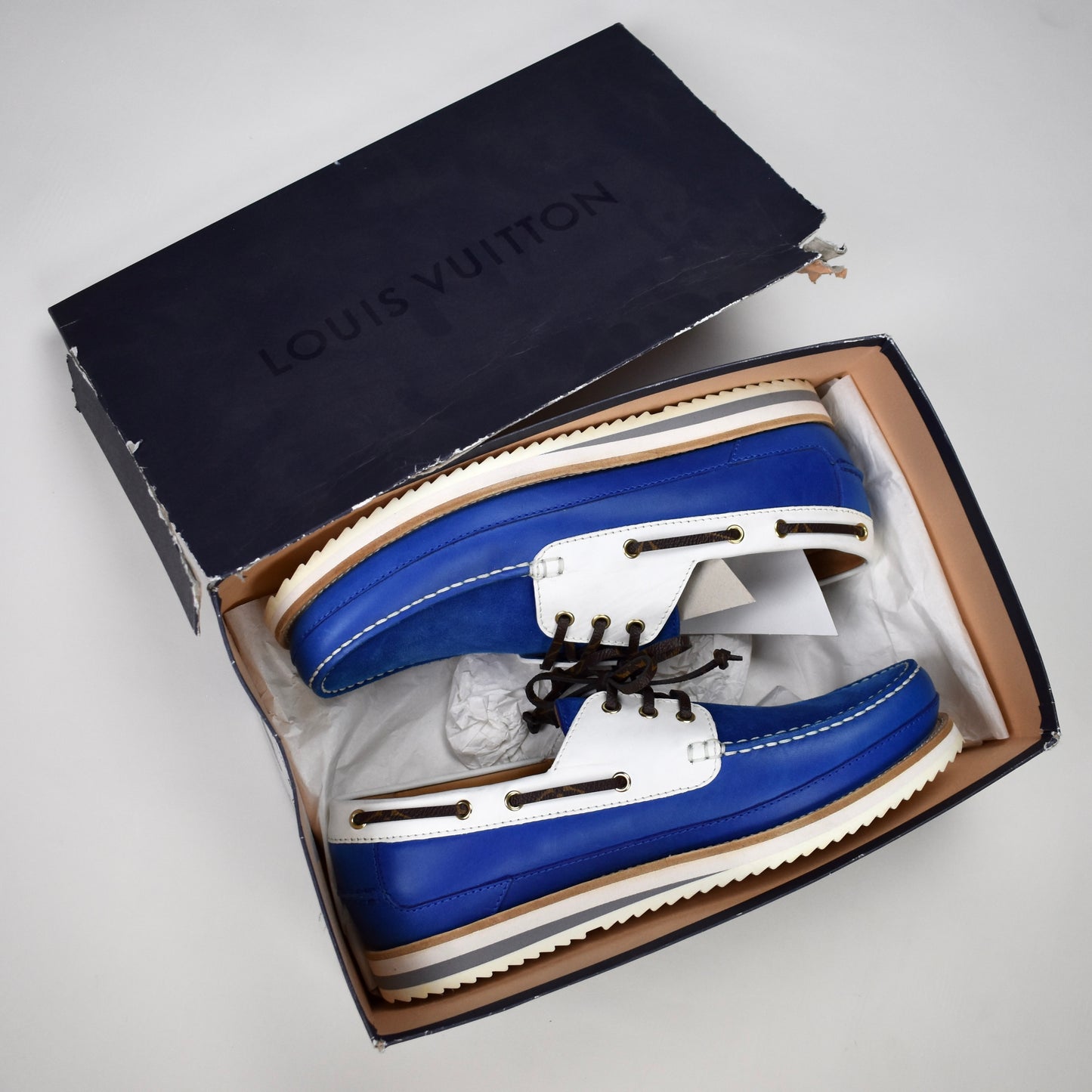 Louis Vuitton - Blue Summerland Boat Shoes