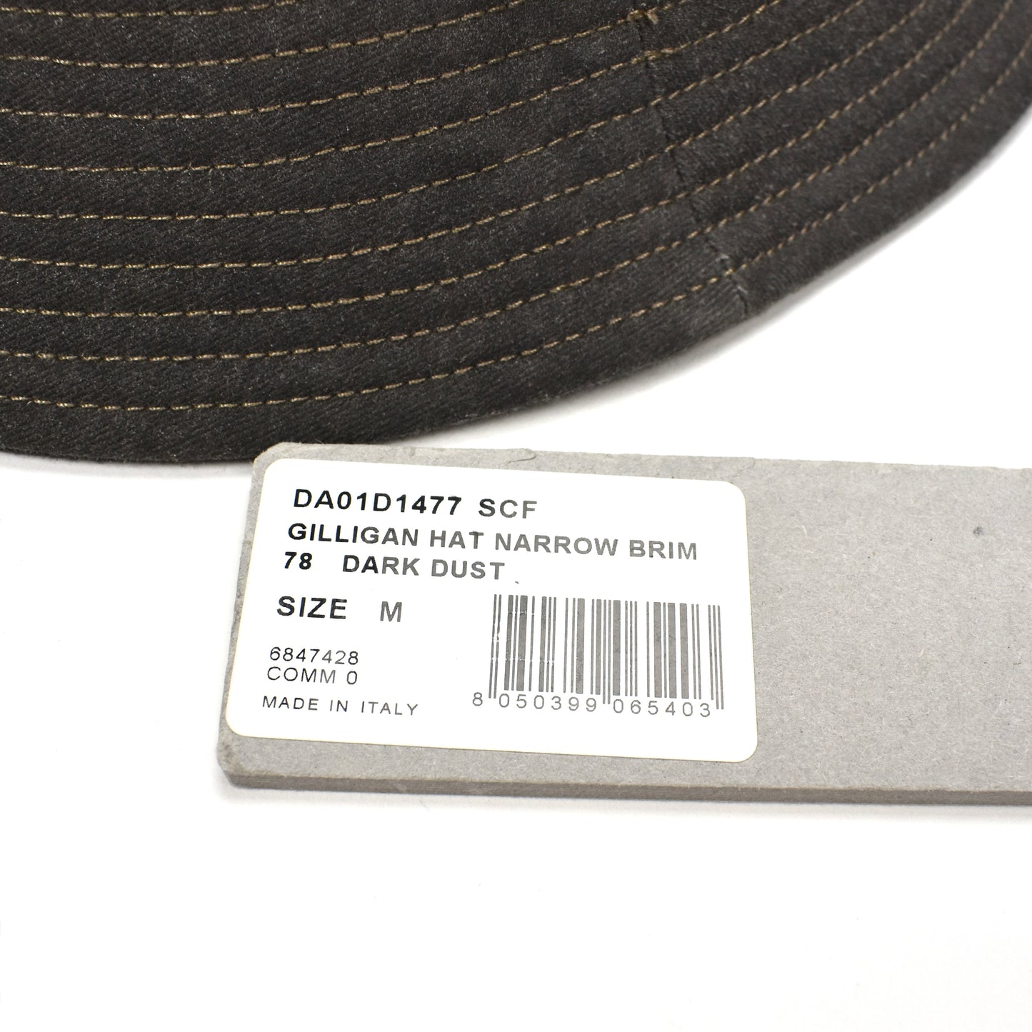 Rick Owens DRKSHDW - Dark Dust Gilligan Narrow Brim Bucket Hat