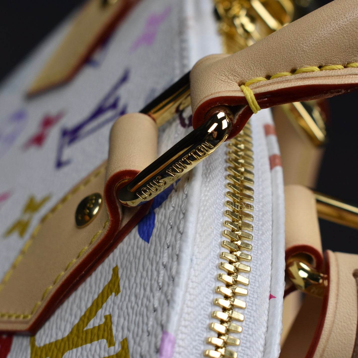 Louis Vuitton x Murakami - Multicolor Monogram Alma BB Bag (White)