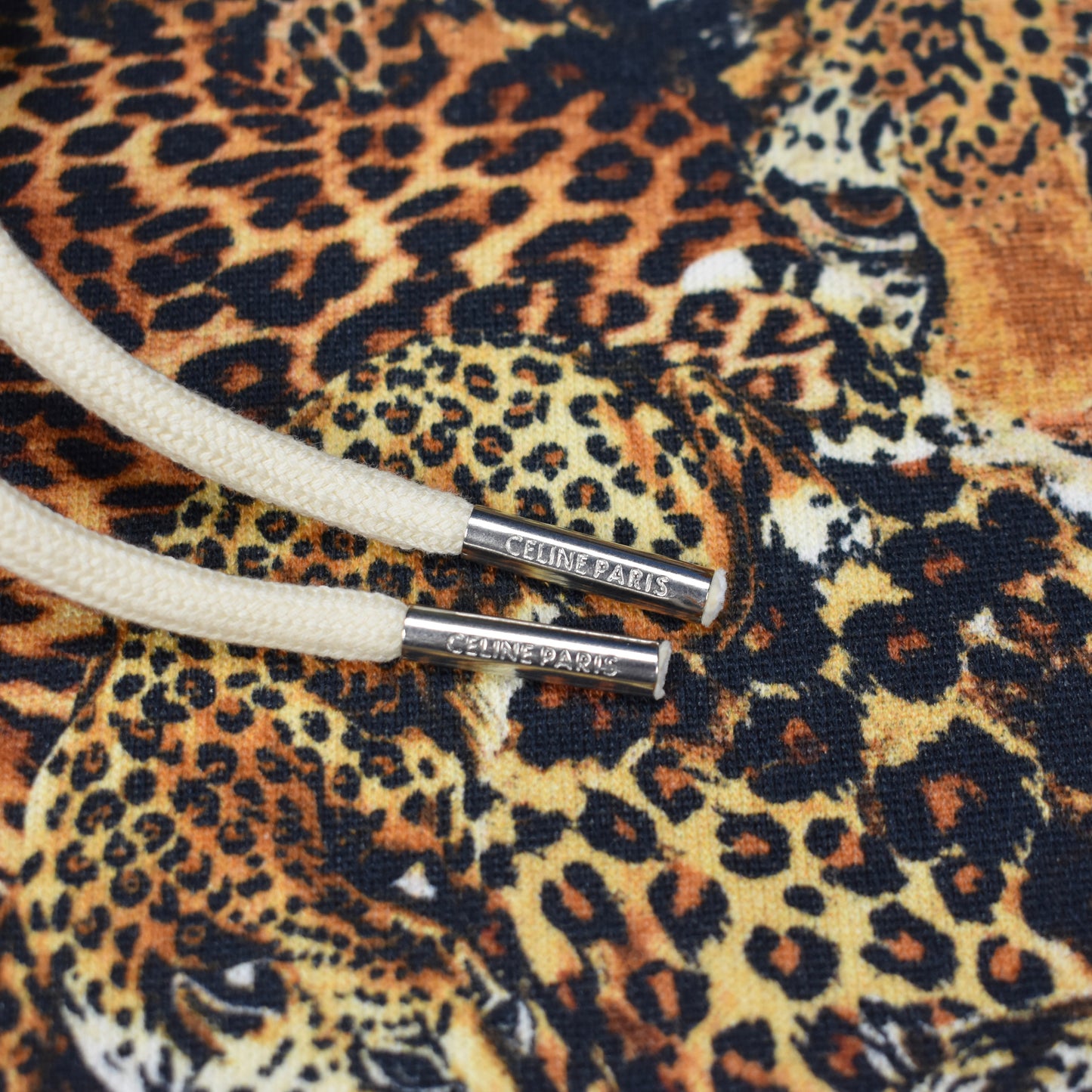 Celine - Allover Leopard Print Hoodie