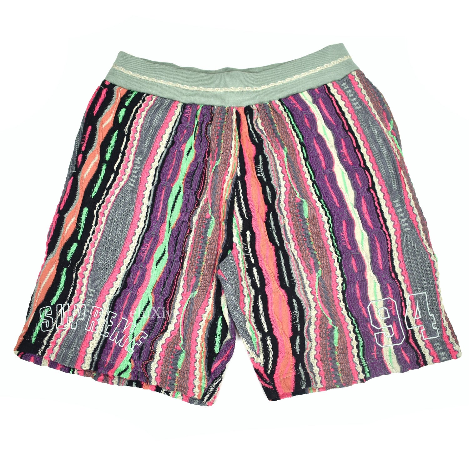 Supreme x Coogi - Multicolor Abstract Knit Basketball Shorts – eluXive