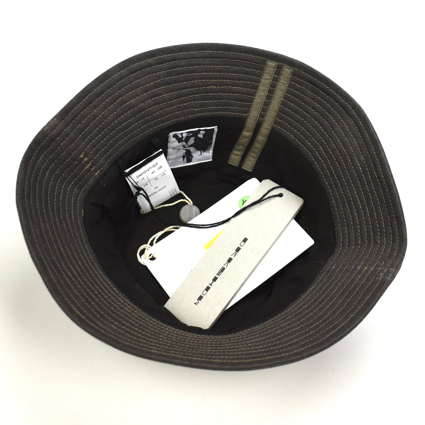 Rick Owens DRKSHDW - Dark Dust Gilligan Narrow Brim Bucket Hat
