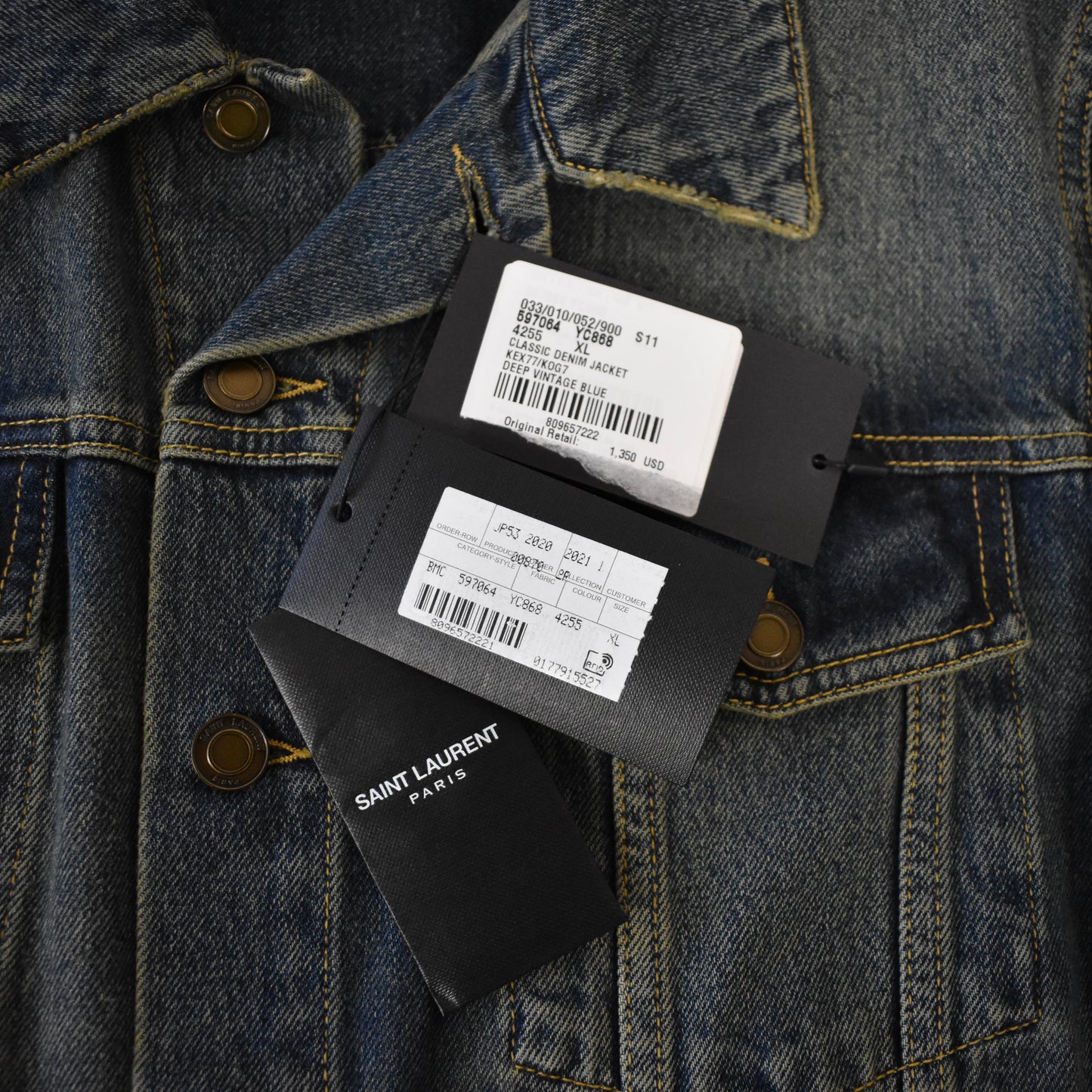 Saint Laurent - Dark Vintage Blue Denim Trucker Jacket