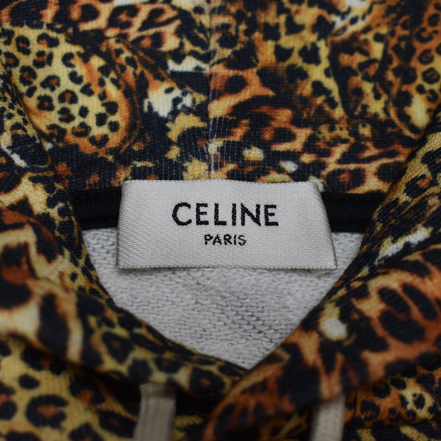 Celine - Allover Leopard Print Hoodie