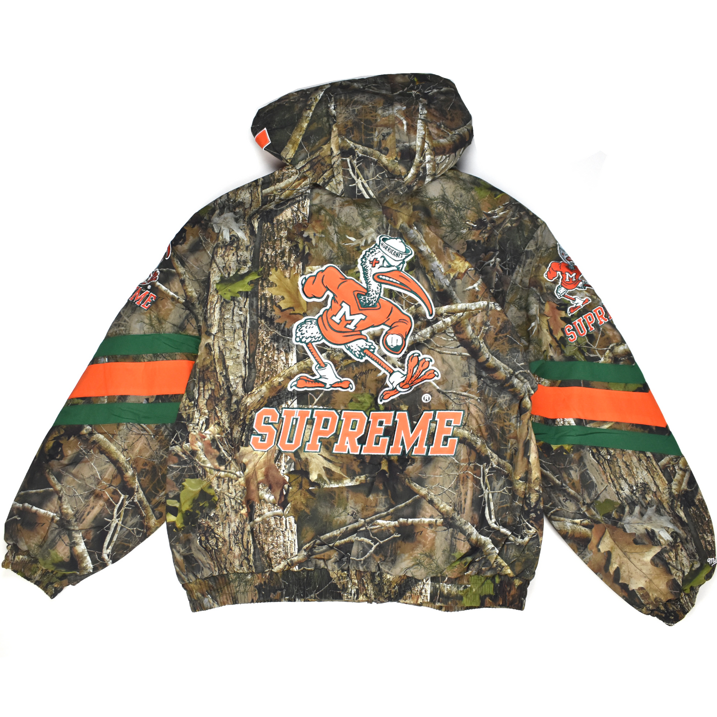 Supreme x Mitchell & Ness x NCAA - Miami Stadium Jacket (Camo)