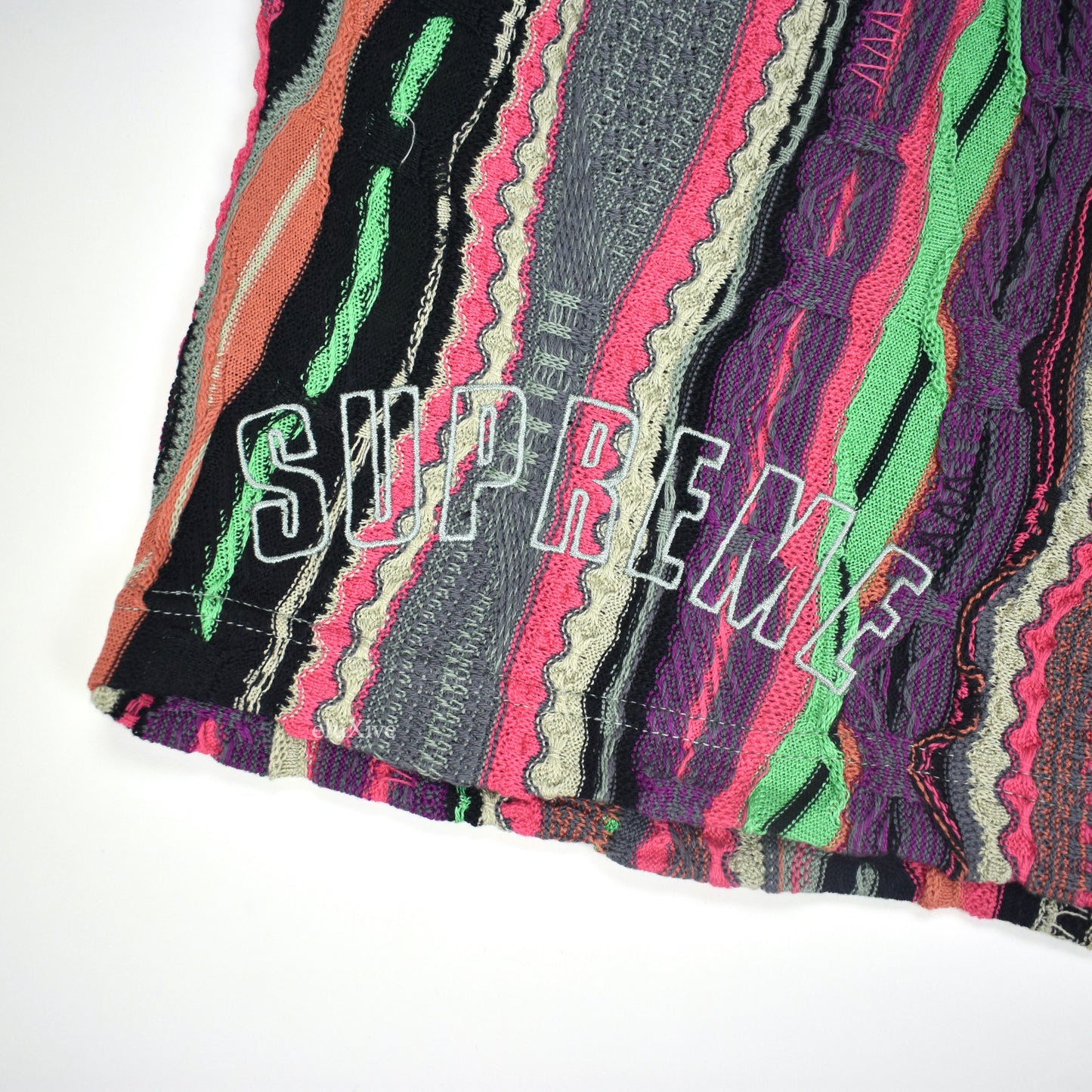 Supreme x Coogi - Multicolor Abstract Knit Basketball Shorts
