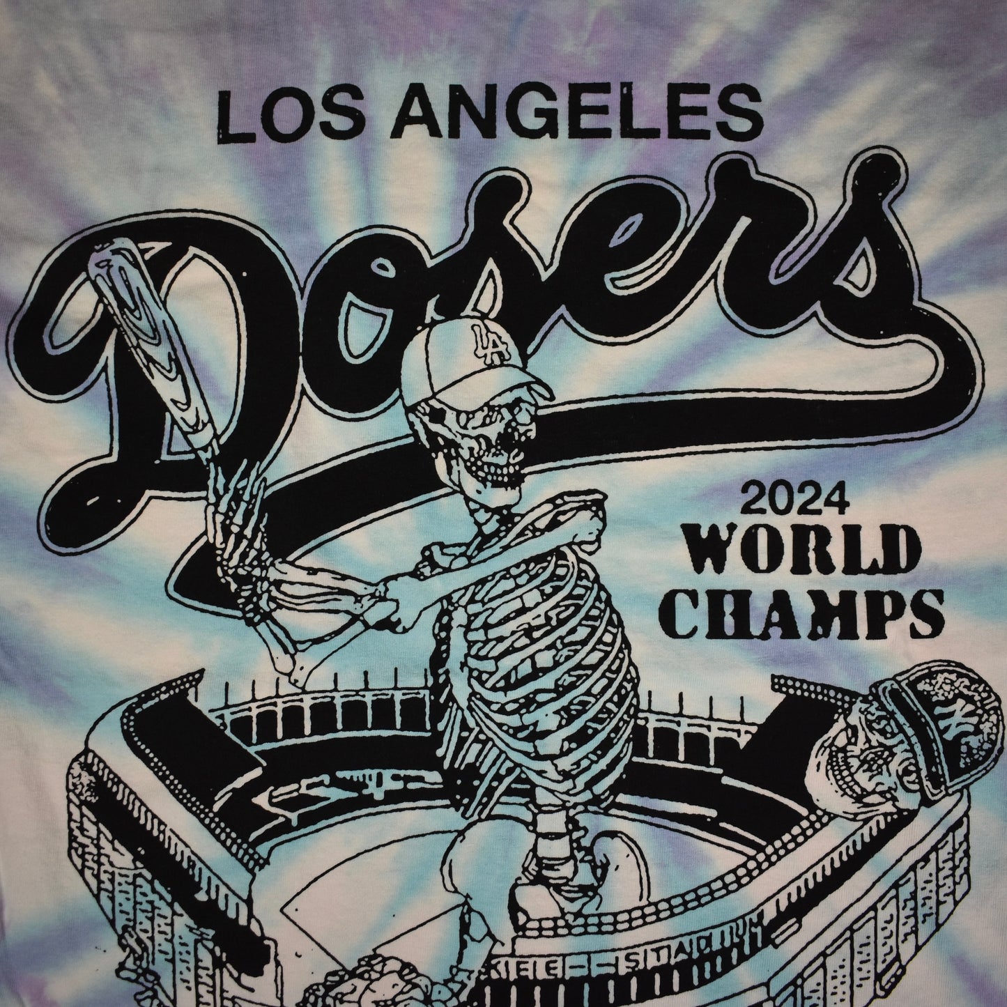 Online Ceramics - LA Dosers 2024 World Champs T-Shirt (Tie-Dye)