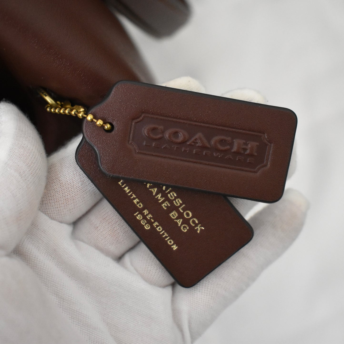 Coach - Large Kisslock Frame Bag (Dark Brown)