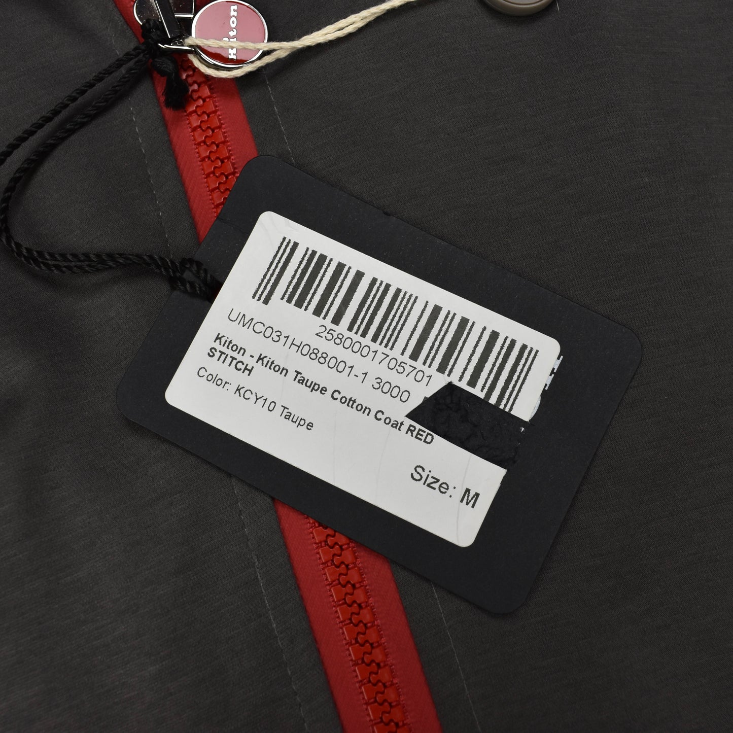 Kiton - Red Stitch Lightweight Track Jacket (Charcoal Gray)