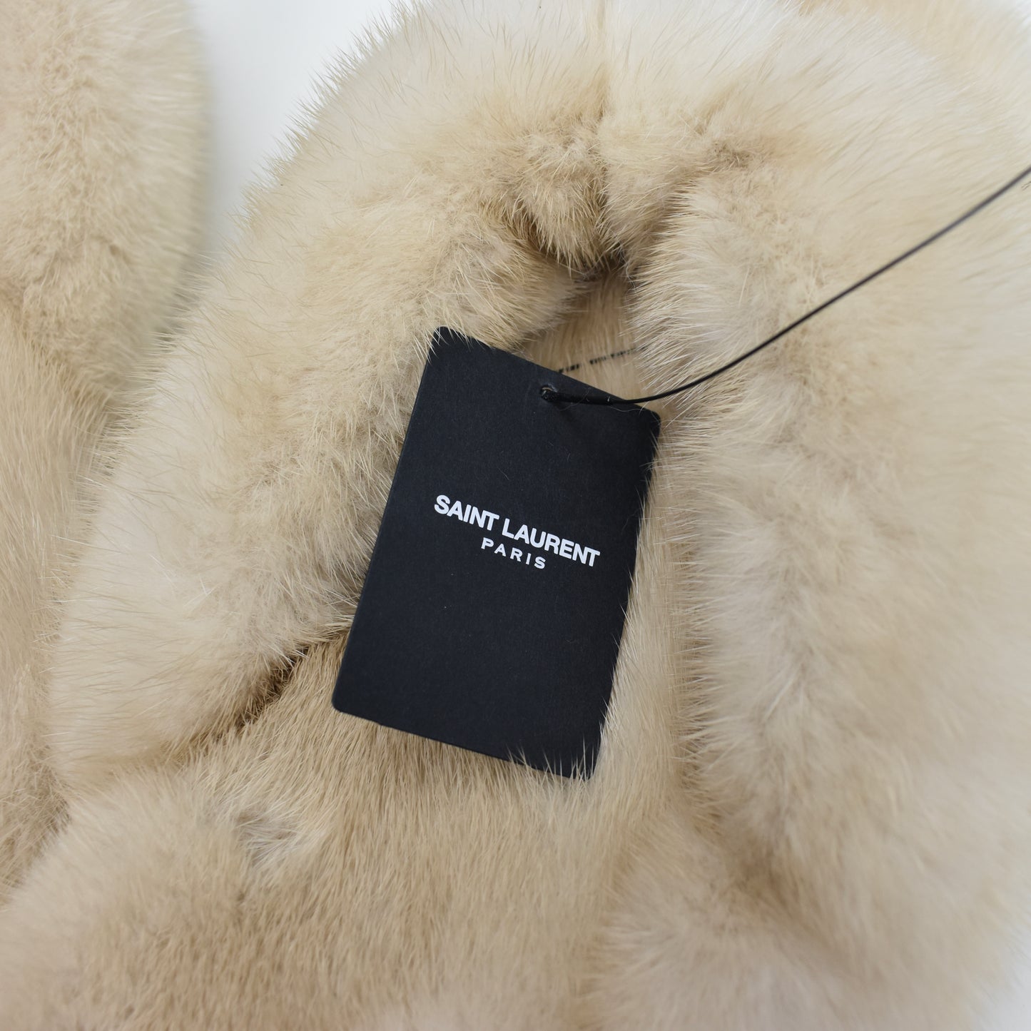 Saint Laurent - Beige Genuine Fur Pepe Flip Flops