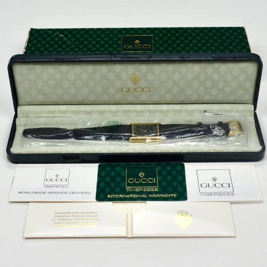 Gucci - 710M 18K Solid Gold Tank Watch