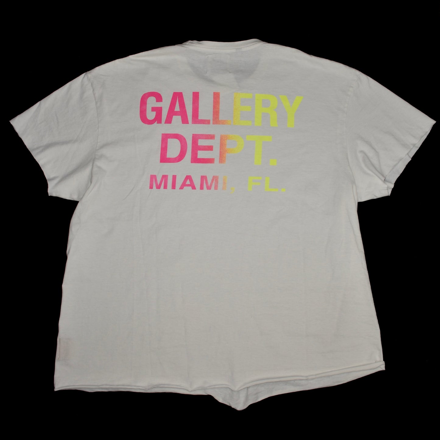 Gallery Dept. - White Miami Logo Paint Splatter Boardwalk T-Shirt