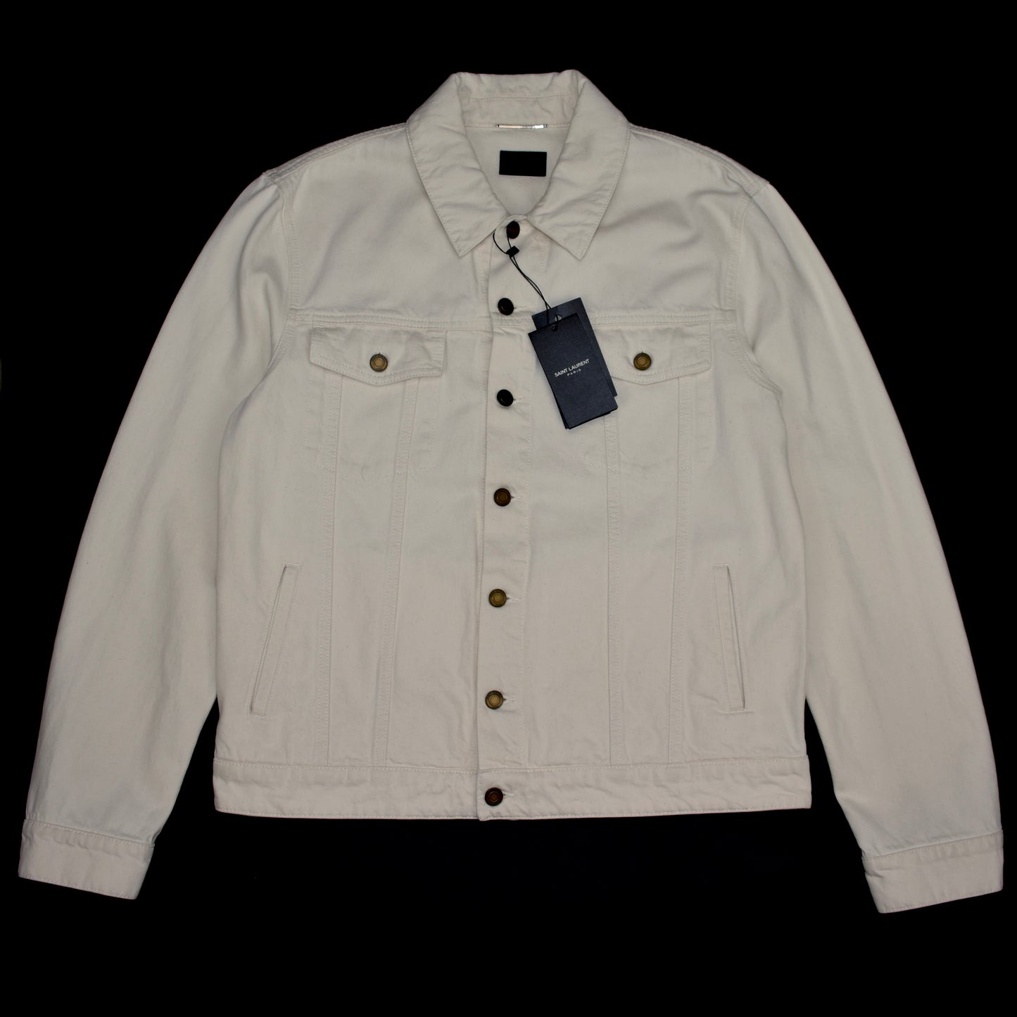 Saint Laurent - Cream White Denim Trucker Jacket