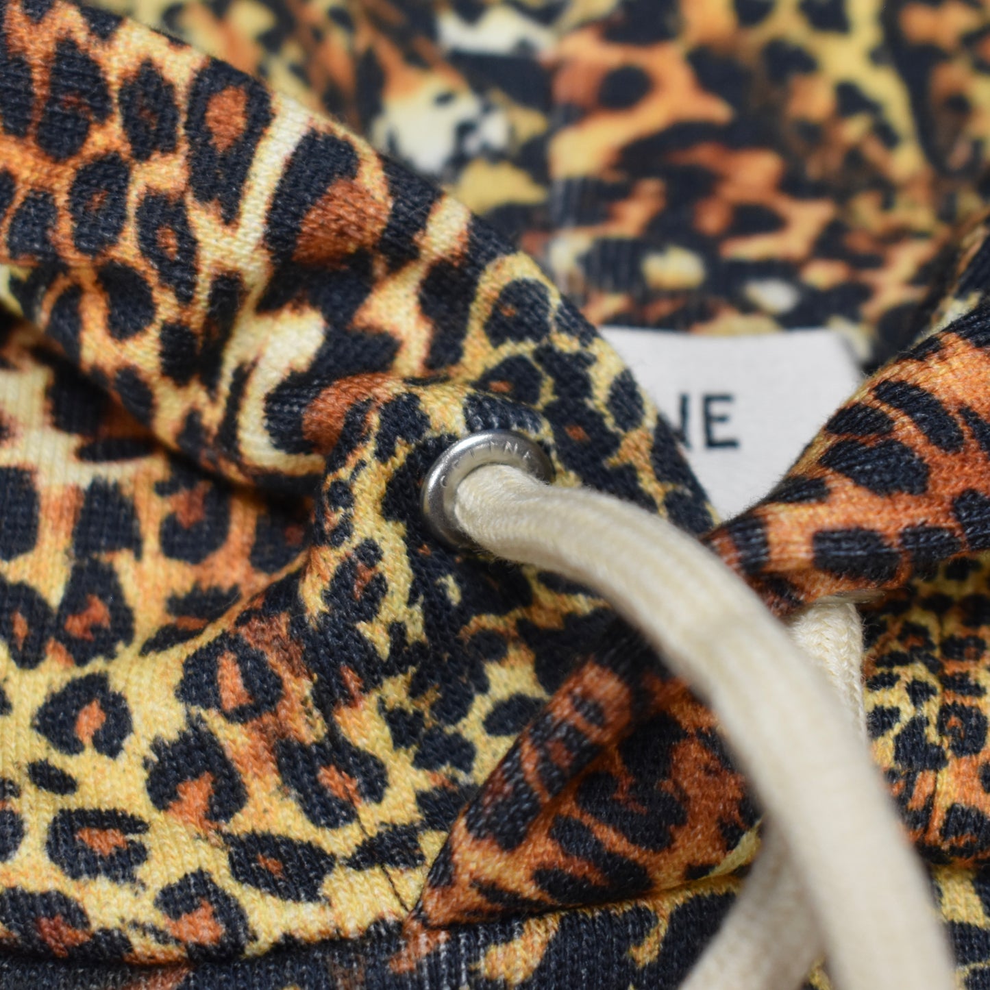 Celine - Allover Leopard Print Hoodie