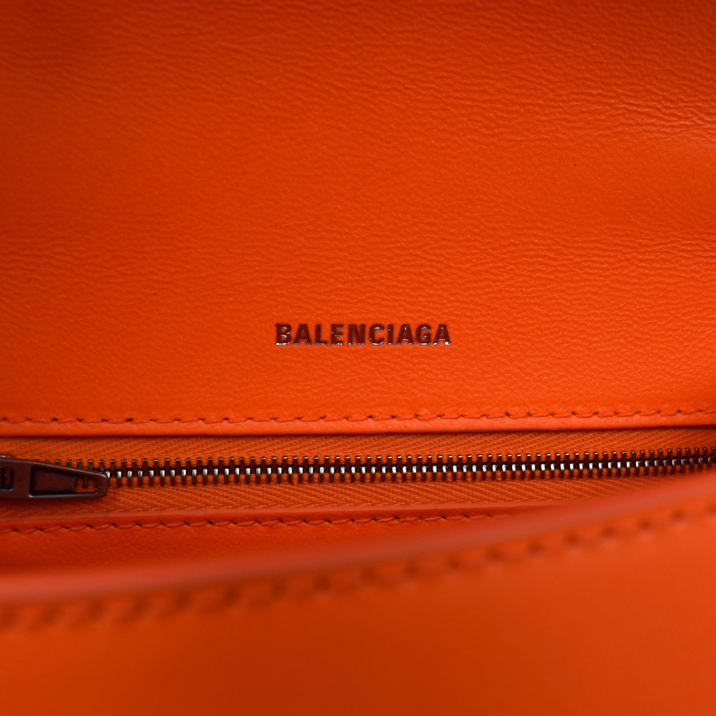Balenciaga - Small Leather Hourglass Bag (Fluo Orange)