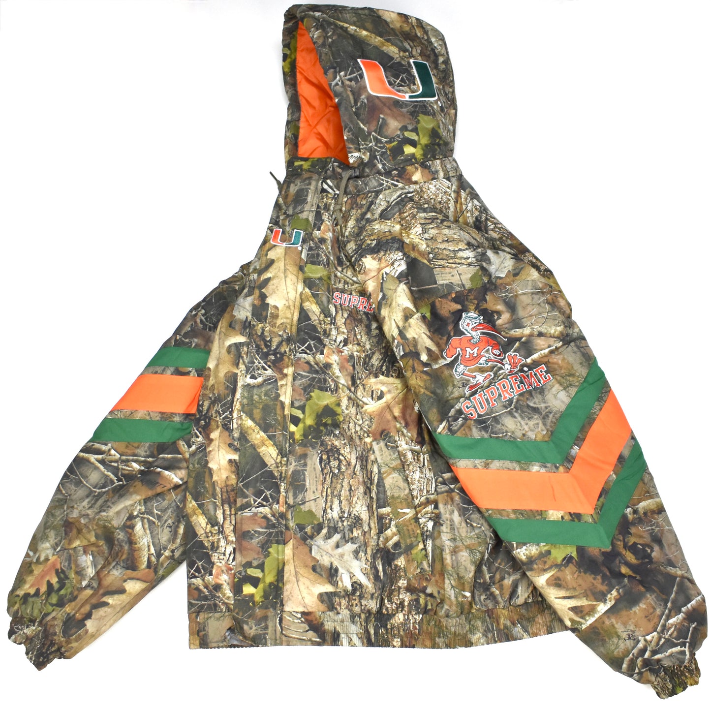 Supreme x Mitchell & Ness x NCAA - Miami Stadium Jacket (Camo)