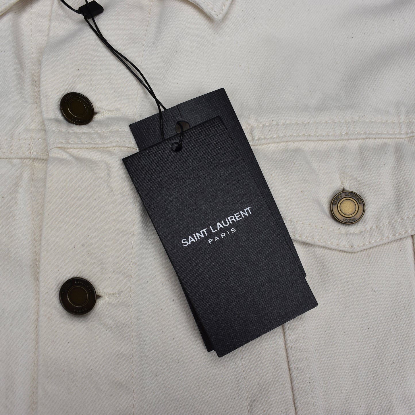 Saint Laurent - Cream White Denim Trucker Jacket