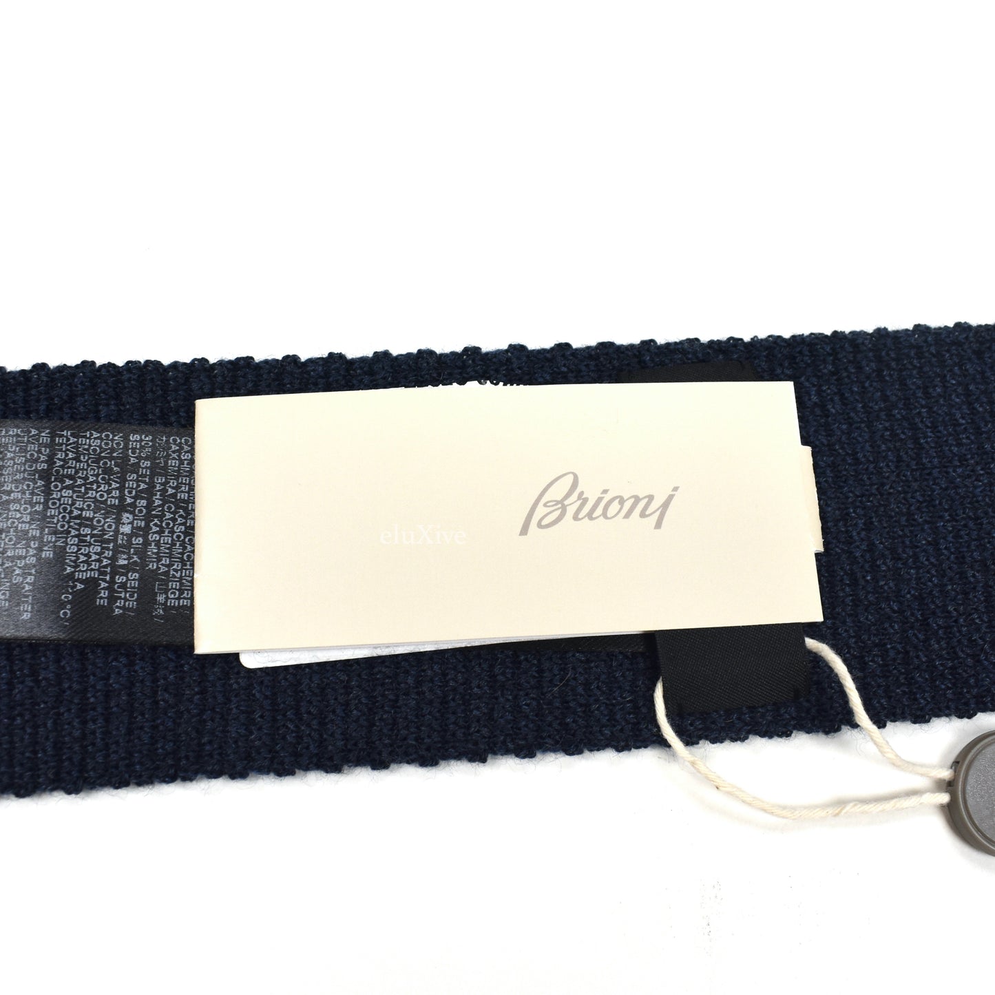 Brioni - Navy Cashmere / Silk Knit Tie