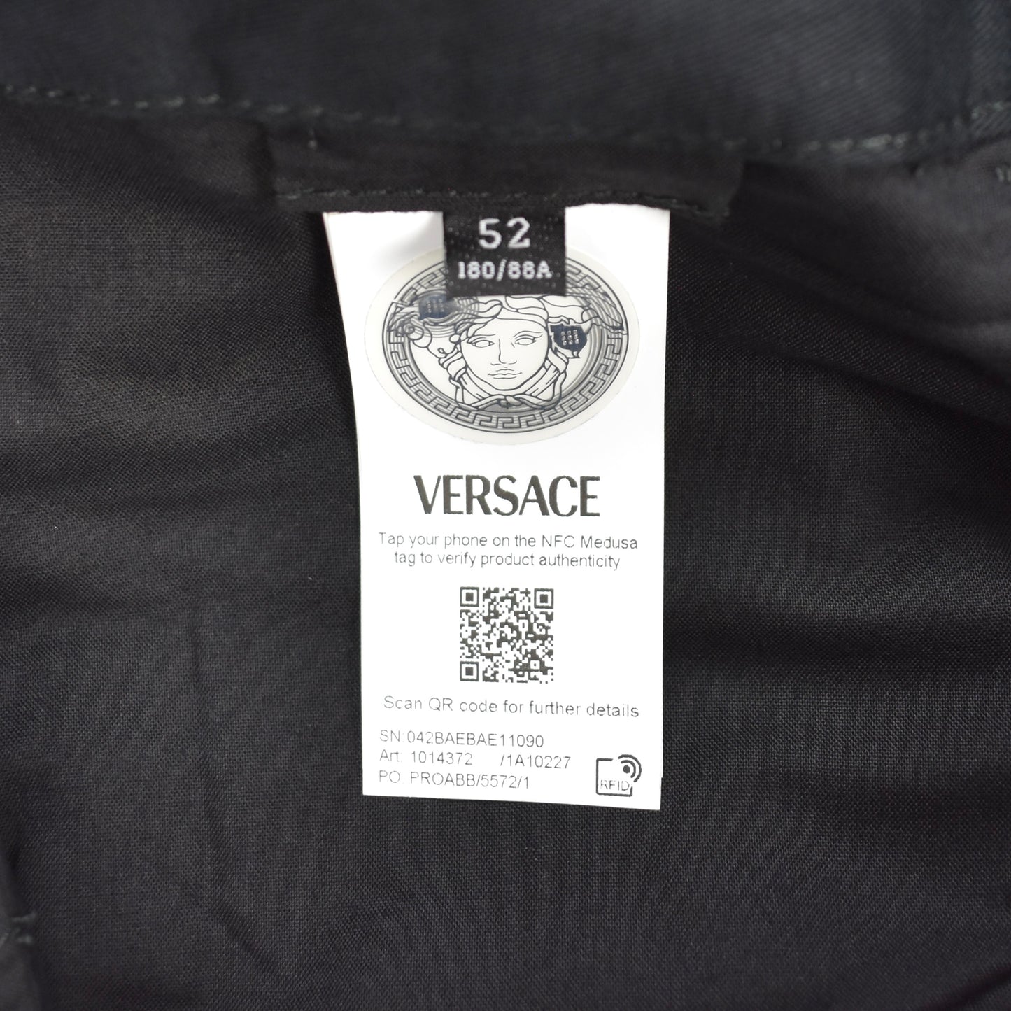 Versace - Black Barocco Accent Twill Pants