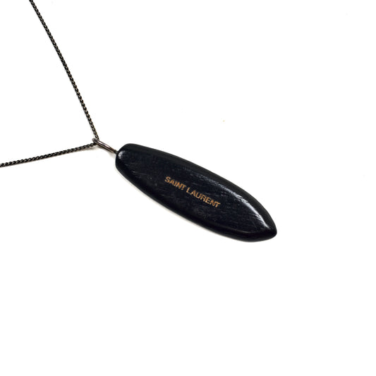 Saint Laurent - Wooden Surfboard Logo Pendant Necklace