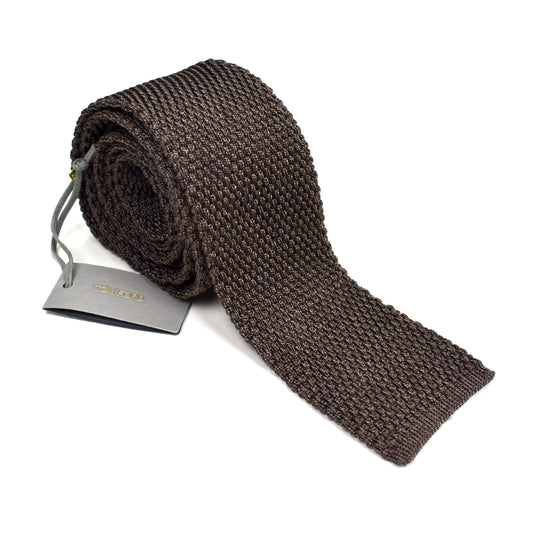 Tom Ford - Brown Heather Silk Knit Tie