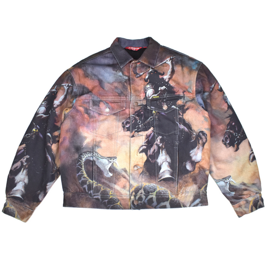 Supreme x Frazetta - Death Dealer Print Sherpa Lined Trucker Jacket