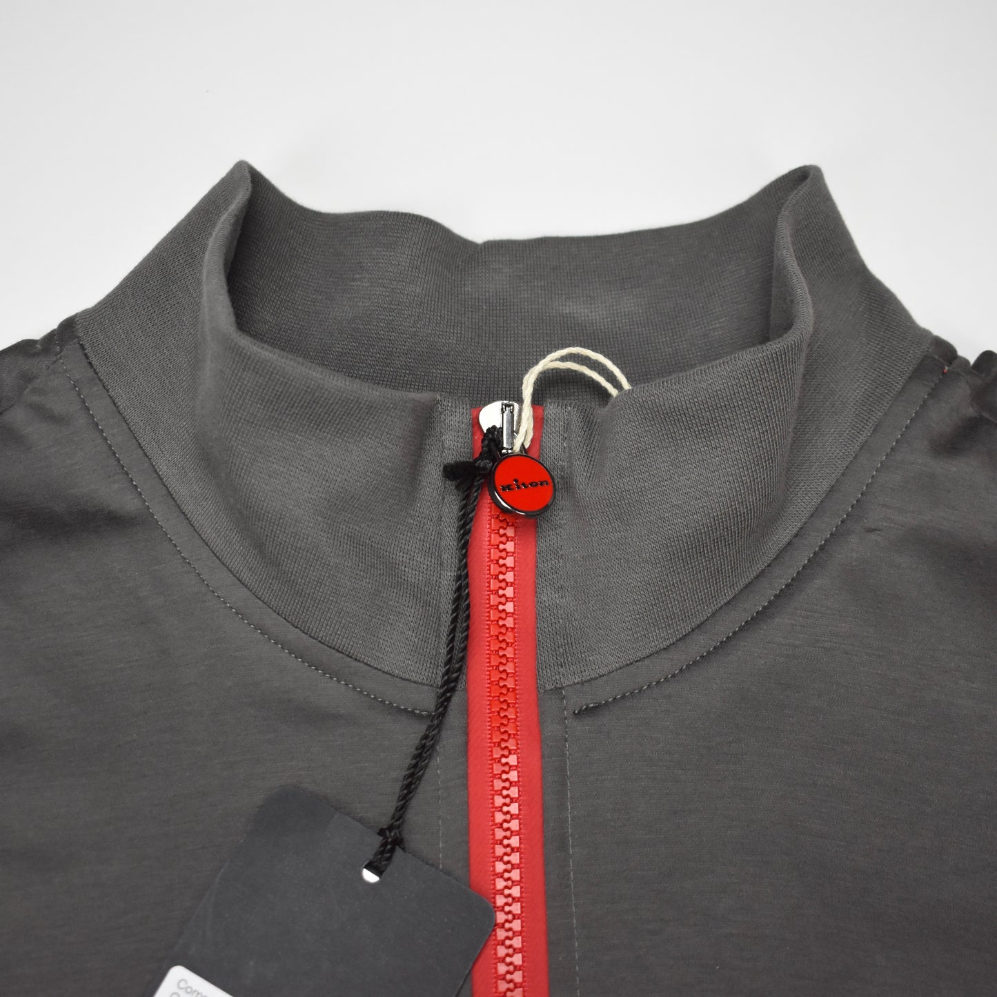 Kiton - Red Stitch Lightweight Track Jacket (Charcoal Gray)