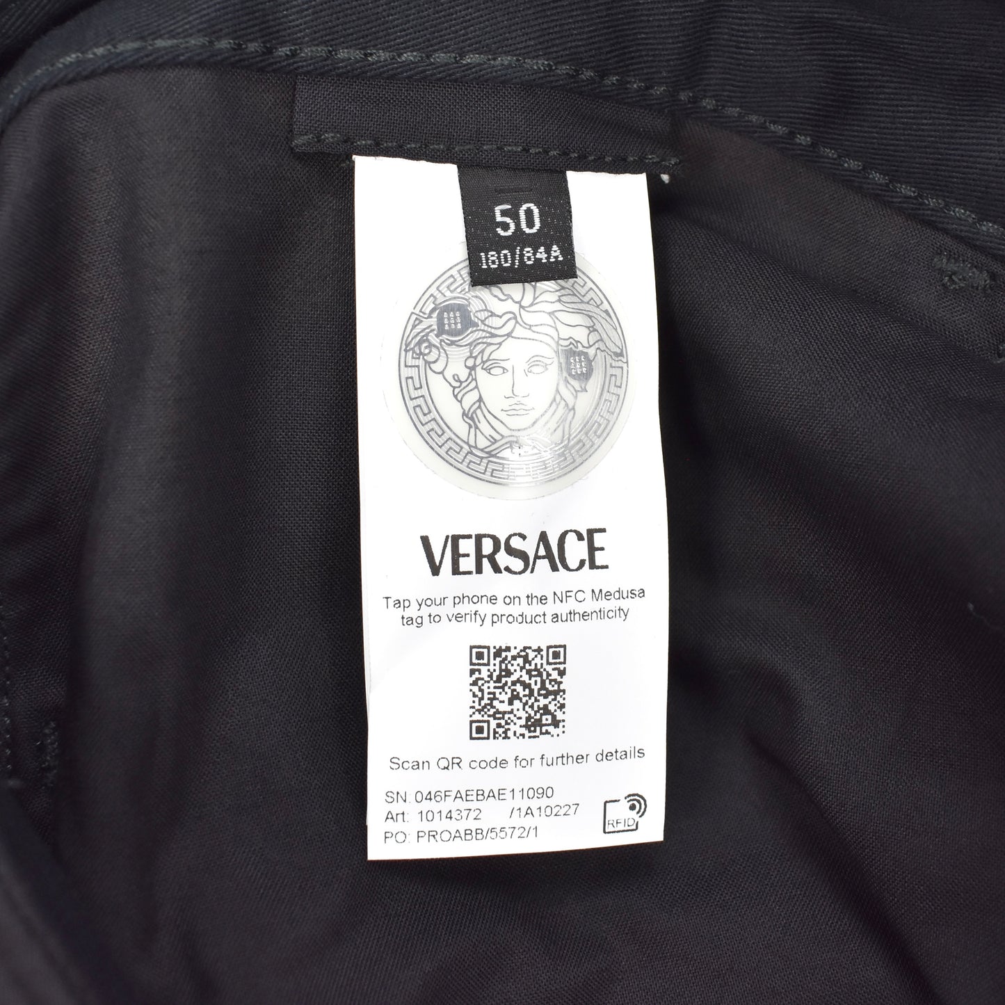 Versace - Black Barocco Accent Twill Pants