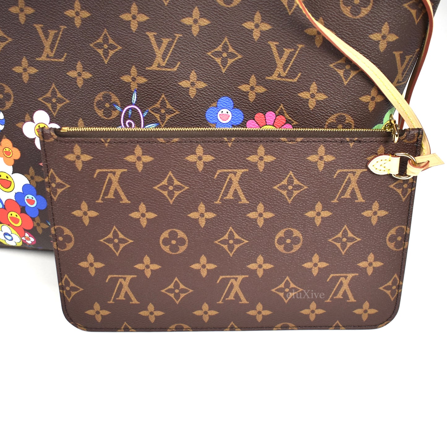 Louis Vuitton x Murakami - Flowers Monogram Neverfull MM Bag (Brown)