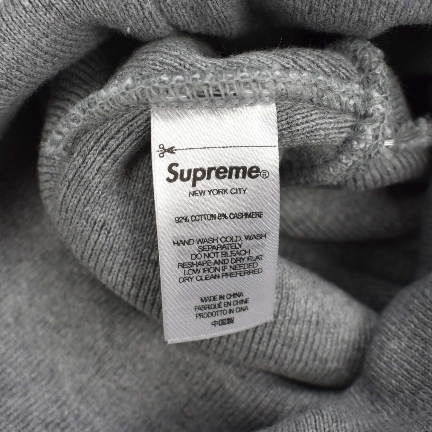 Supreme - Gray Big Box Logo Beanie (FW24)