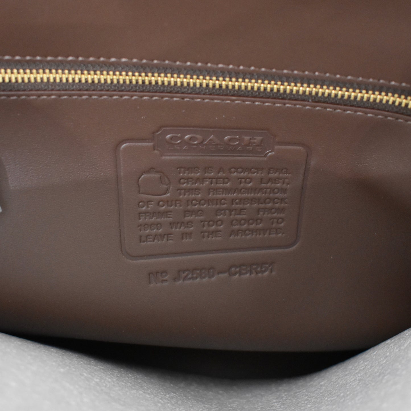 Coach - Large Kisslock Frame Bag (Dark Brown)