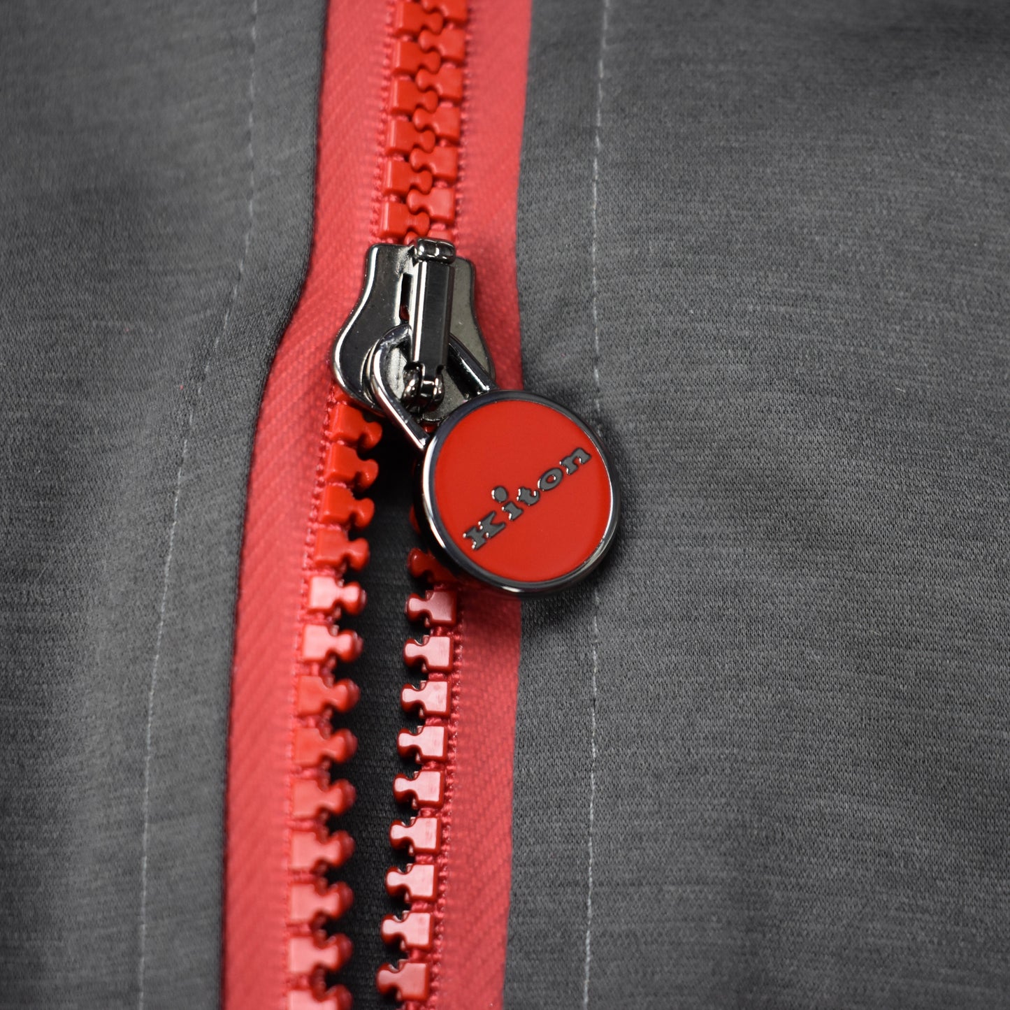 Kiton - Red Stitch Lightweight Track Jacket (Charcoal Gray)