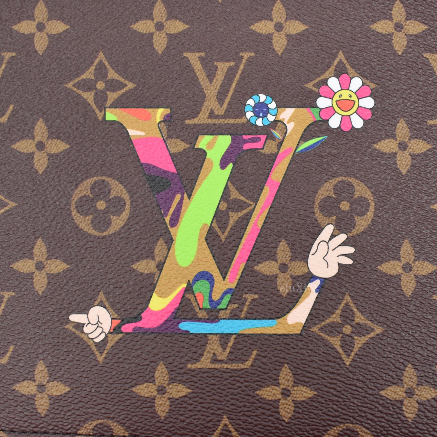 Louis Vuitton x Murakami - Flowers Monogram Neverfull MM Bag (Brown)