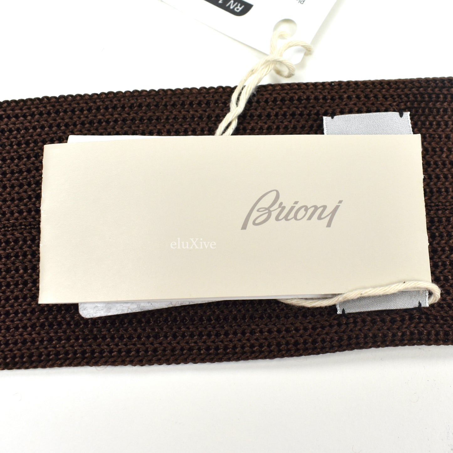 Brioni - Brown 100% Silk Tricot Knit Tie