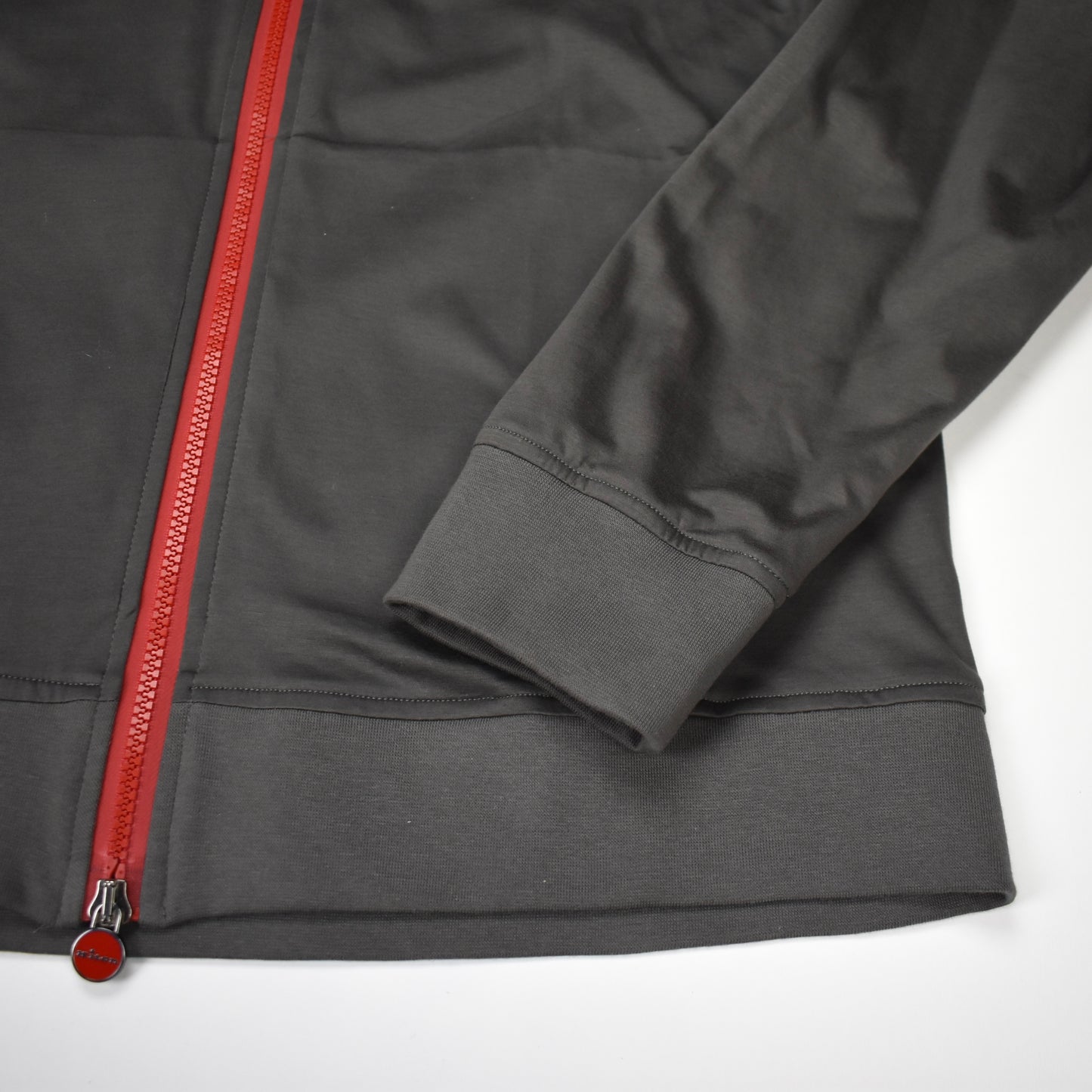 Kiton - Red Stitch Lightweight Track Jacket (Charcoal Gray)