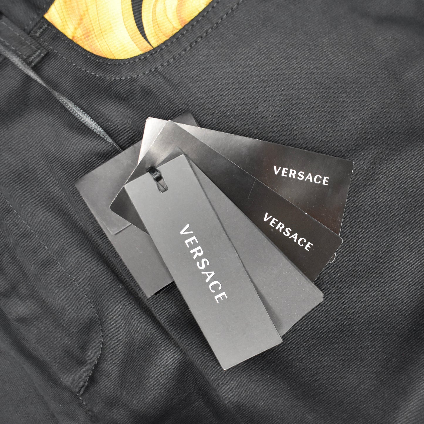 Versace - Black Barocco Accent Twill Pants