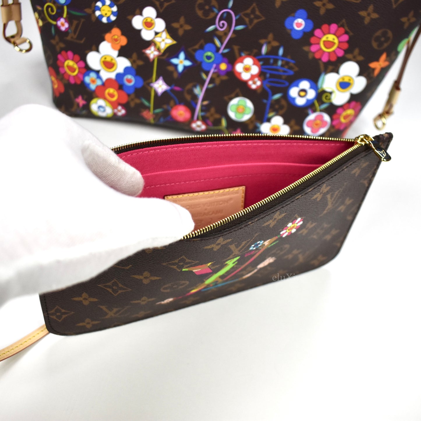 Louis Vuitton x Murakami - Flowers Monogram Neverfull MM Bag (Brown)