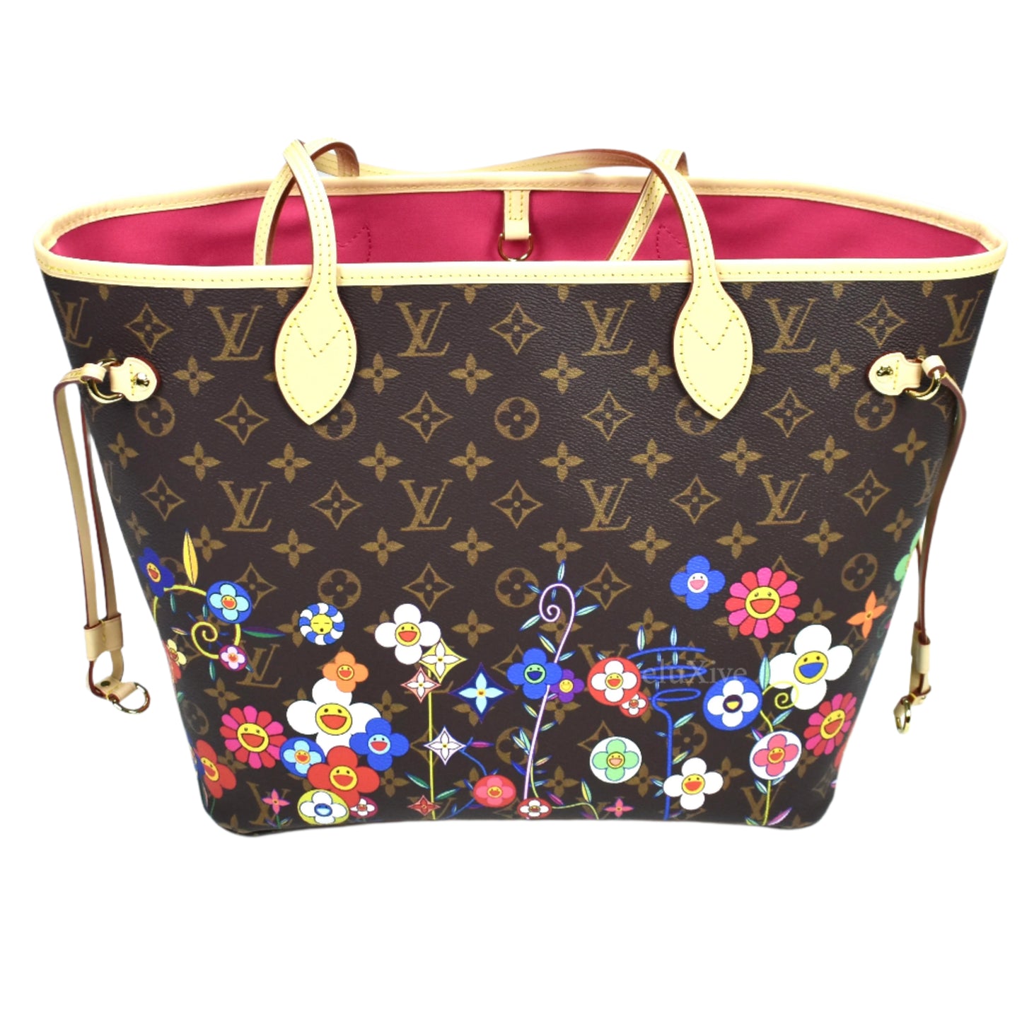 Louis Vuitton x Murakami - Flowers Monogram Neverfull MM Bag (Brown)